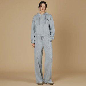 여성 땡큐 자수 후드 아노락 밴딩팬츠 셋업