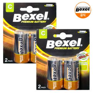 벡셀 알카라인 건전지 카드 C형 4알