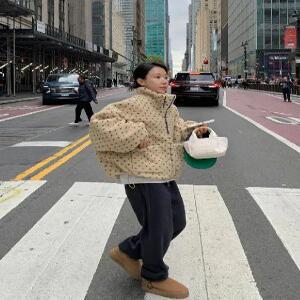 [민지콩DAY] MADE 윈터라벨 러브테디 플리스 집업 점퍼 (one color) 기모안감