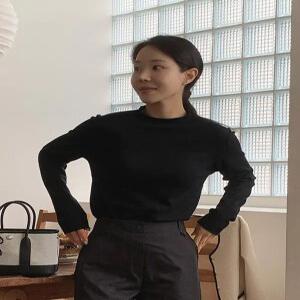 보들 비스코스 베이직 반폴라 니트(5color)