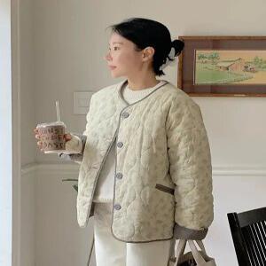 민트바닐라 퀄팅 경량 패딩 (one color) 양면착용가능