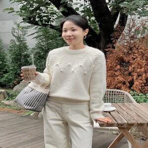 울 메리퐁퐁 도톰 라운드 니트 (2color)