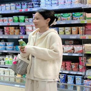 와플 루즈핏 니트 후드 집업 가디건 (2color)