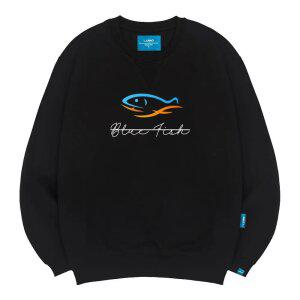 엘라모 기모M 블루피쉬 맨투맨 남녀공용 빅사이즈 S~4XL