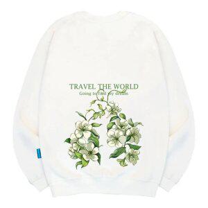 엘라모 기모M 백합 맨투맨 남녀공용 빅사이즈 S~4XL