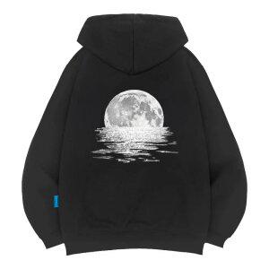 엘라모 기모H 잠긴달 후드티 남녀공용 빅사이즈 M~4XL