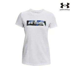 [언더아머] 여성 UA 프린트 필 워드마크 반팔 (1378969-100-K)