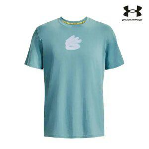 [언더아머] 남성 커리 로고 헤비웨이트 반팔 (1376801-400-K)