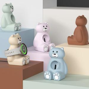 갤럭시워치6 5 호환 곰돌이 실리콘 거치대