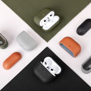 아이티스타일 에어팟4 수제 소가죽 케이스 4세대 철가루 방지 스티커 카라비너 세트 호
