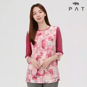 [PAT 여성] 7부 쉬폰 소매 티 블라우스_1H65302