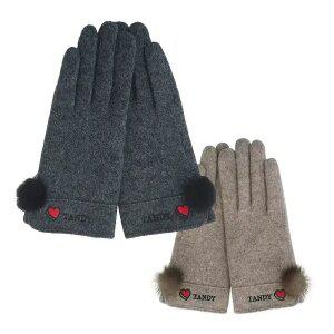 탠디 하트자수 스마트터치 여성용 모장갑 1개+1개