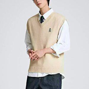 [스파오] (우디) 울블렌드 자수 오버핏 베스트 (SPKVC49C01-T)