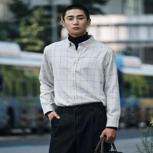 [DIEMS] 플란넬 윈도우페인체크_셔츠 아이보리 (레귤러핏)-DDSVD05CCI