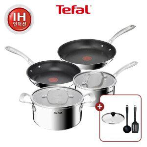 [테팔] 퍼펙트 레지스트 티타늄3X 팬&냄비 4종(3X_팬24+팬28+편수16+양수20) +레온유리