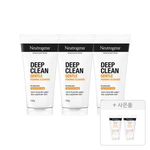 뉴트로지나 NEW 딥클린 젠틀 포밍 클렌저 150g, 3개 + 증정(아크네 폼 10g, 2개)