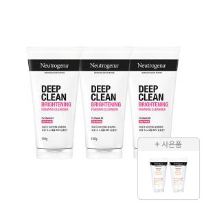 뉴트로지나 NEW 딥클린 브라이트닝 포밍 클렌저 150g, 3개 + 증정(아크네 폼 10g, 2개