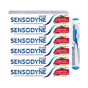 센소다인 시린이케어 치약 오리지날 플러스 100g, 6개+젠틀 칫솔 1입, 1개