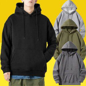 남자 겨울 기모 후드티 오버핏 티셔츠 작업복 남녀공용 빅사이즈 러닝 단체 공장 택배