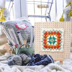 블로킹 보드 크로셰 코바늘 뜨개질 세트 판A_(10x10cm) x바늘 4개 포함 티류으스