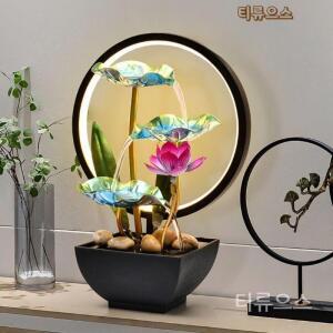 실내분수 실내폭포 물멍 개업선물 인테리어장식분수대 LED 조명 티류으스