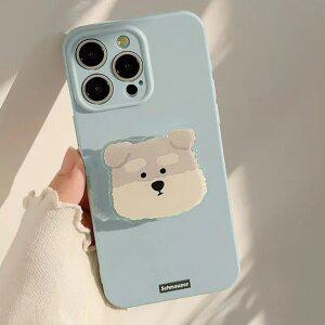 최신 귀여운 아이폰 케이스 슈나우저 강아지 스마트톡 / 핸드폰케이스 아이폰16 15 14