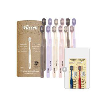 뷰센 더블와이드 칫솔 파스텔 에디션 12입+2개
