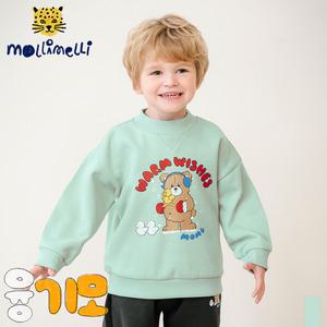 [몰리멜리] 눈오리베어반폴라융기모맨투맨티셔츠