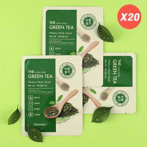 [20개] 더 촉촉 그린티 수분 마스크 시트 20g
