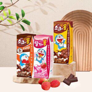 남양 초코에몽 프로틴 딸기에몽 190ml 24팩 / 멸균우유 초코우유 딸기우유
