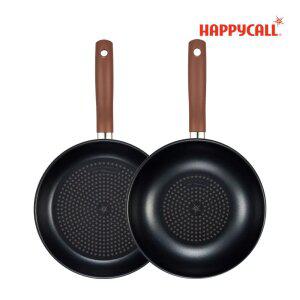 해피콜 에브리쿡 다이아몬드 IH 인덕션 후라이팬 2종세트 28팬+28웍(아몬드베이지)