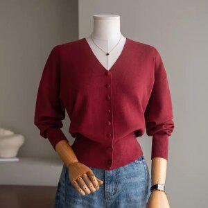 (안나앤모드) A. 세이 매끈 버튼 V넥 가디건 [가디건D0731P02]