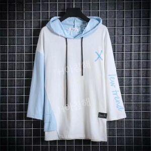 티류으스 남자 반팔 후드티 프린트 반팔티 5부소매 여름 맨투맨