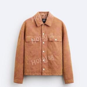 티류으스 남자  라펠칼라 스웨이드 가죽 자켓 남성 재킷 점퍼