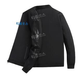 빅사이즈 긴 소매 스탠드 업 칼라 캐주얼 재킷 남자용 플러스 사이즈 가슴 144cm