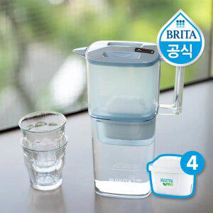 브리타 정수기 리켈리 2.2L 블루 + 총필터 4입