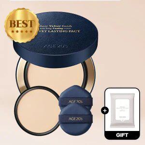 (40%+7%묶음할인/+클렌징티슈)에이지투웨니스 벨벳 래스팅 팩트 본품+리필