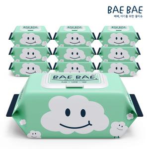 BAEBAE(베베)  루시드 아기물티슈 50g  100매 10팩 캡형