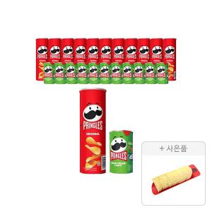 프링글스 오리지날 110g, 12개 + 양파맛 53g, 12개 + 증정(트레이, 1개)