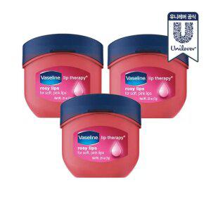 [유니레버공식] 바세린 미니 립밤 로지 7g 3개
