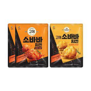 [CJ] 고메 소바바치킨 양념순살 375g, 2개 + 소이허니 순살 375g, 1개