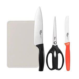 [십일절 최대40%] 도루코 뉴베이직 칼도마 4종세트(도마+칼+가위+과도)