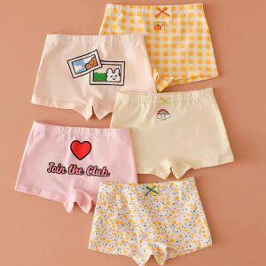 MIMO 여아/주니어 코튼 사각팬티 5매세트(318)