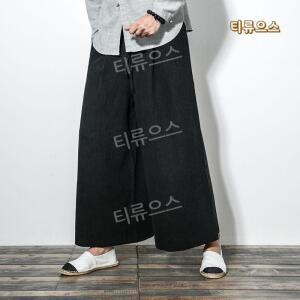 빅사이즈 린넨 통 넓은 바지 남자 여름바지 2색 티류으스