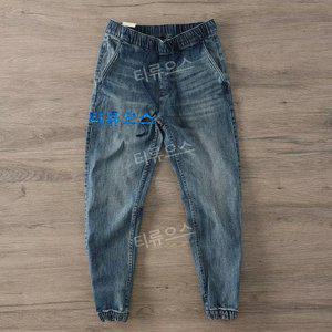 남성 밴딩 청바지 조거 빅사이즈 작업복 연청 티류으스