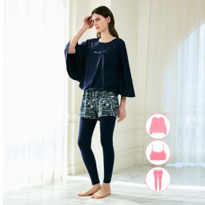 베이직엘르 여성인 가오리 래쉬가드 워터레깅스 비치반바지 세트 BEL-Y201N