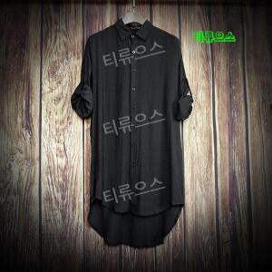 남자 롱 셔츠 마 스타일 남방 루즈핏 코트 점퍼 티류으스