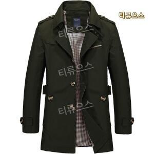 부잣집남성/트렌치코트/롱/자켓/빅사이즈/바람막이 점퍼/ 봄가을/아우터 티류으스