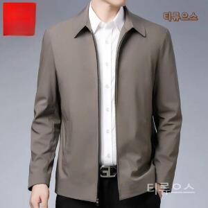 남성바람막이이월상품 남성 코트 부드러운 지퍼 옷 깃 칼라 단색 캐주얼자켓겨울 중 티