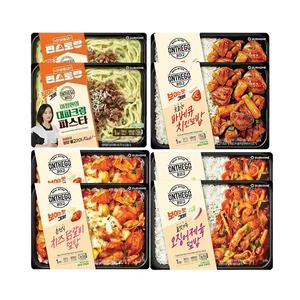 온더고 혼합세트8(대파크림파스타2,오징어제육2,치즈닭갈비2,바베큐덮밥2)